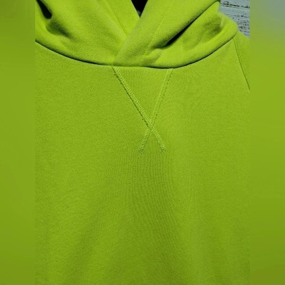 Athleta Moonrise Lime Green Open Black Athletic Hoodie Neon size Small - Picture 3 of 10